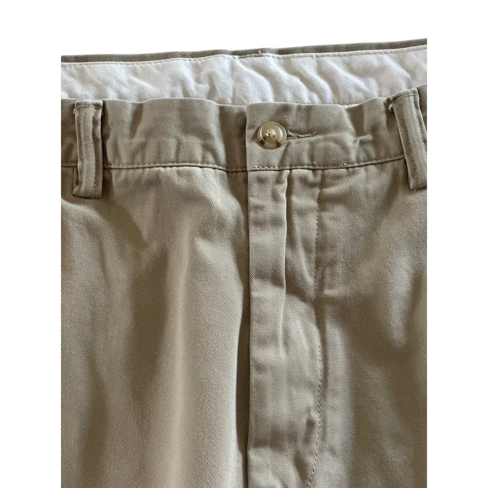 Polo Ralph Lauren Mens Size 38x32 Classic Fit Khaki Chino Pants Flat Front Beige